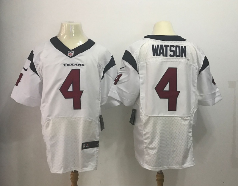 NFL Houston Texans #4 Watson White Elite Jersey