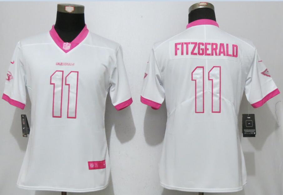 Women New Nike Arizona Cardinals #11 Fitzgerald Rush Fashion Jersey  