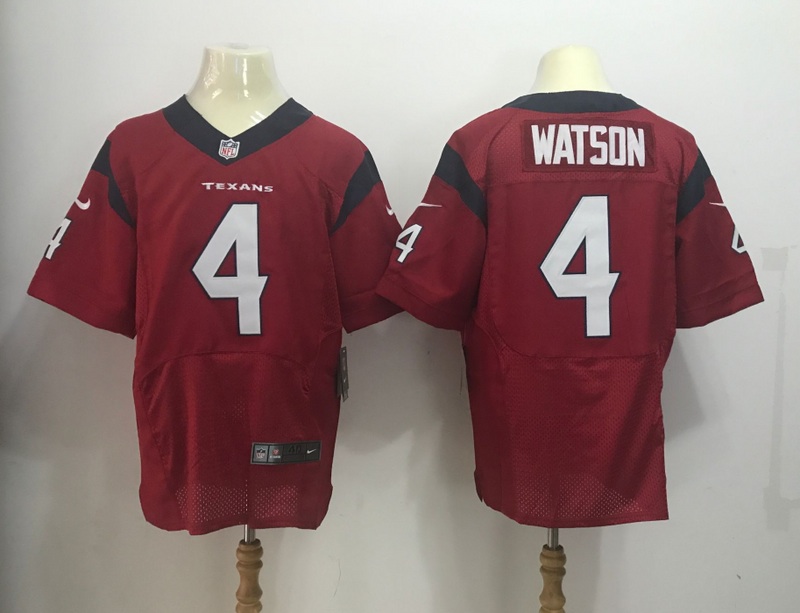 NFL Houston Texans #4 Watson Red Elite Jersey
