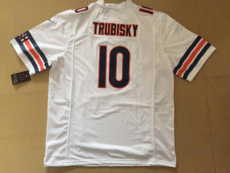 NFL Chicago Bears #10 Trubisky White Game Jersey