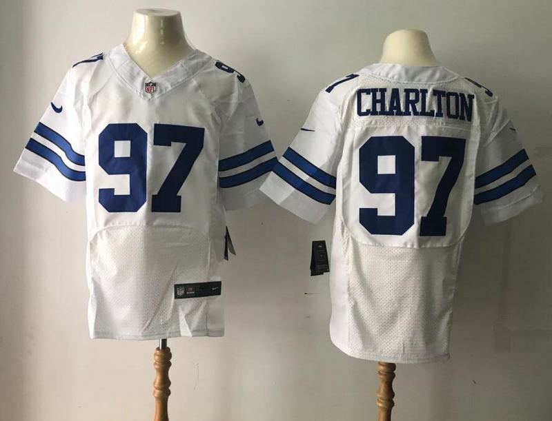 NFL Dallas Cowboys #97 Charlton White Elite Jersey