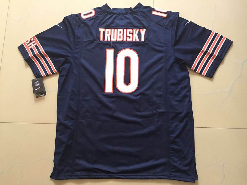 NFL Chicago Bears #10 Trubisky Blue Game Jersey