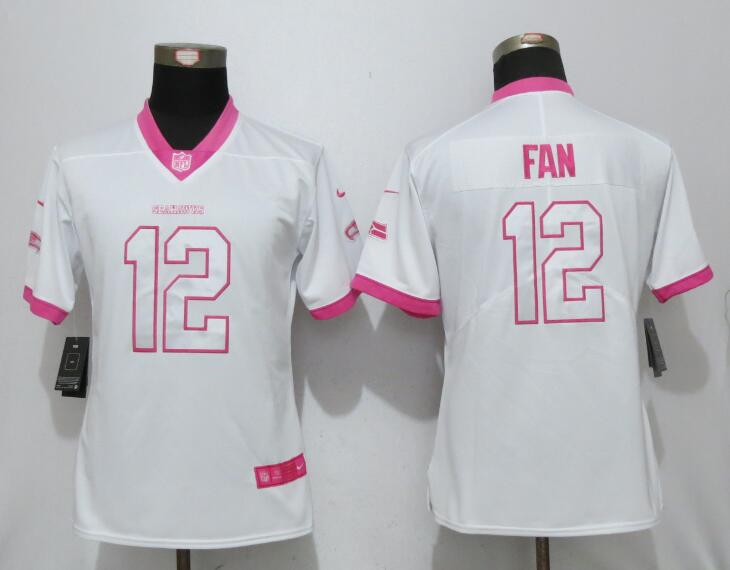 Women Nike Seattle Seahawks #12 Fan Rush Fashion Jersey  