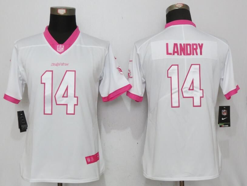 Women New Nike Miami Dolphins #14 Landry Rush Fashion Jersey