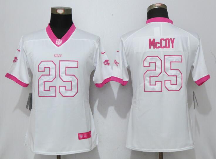 Women New Nike Buffalo Bills #25 McCoy Pink Rush Fashion Jersey
