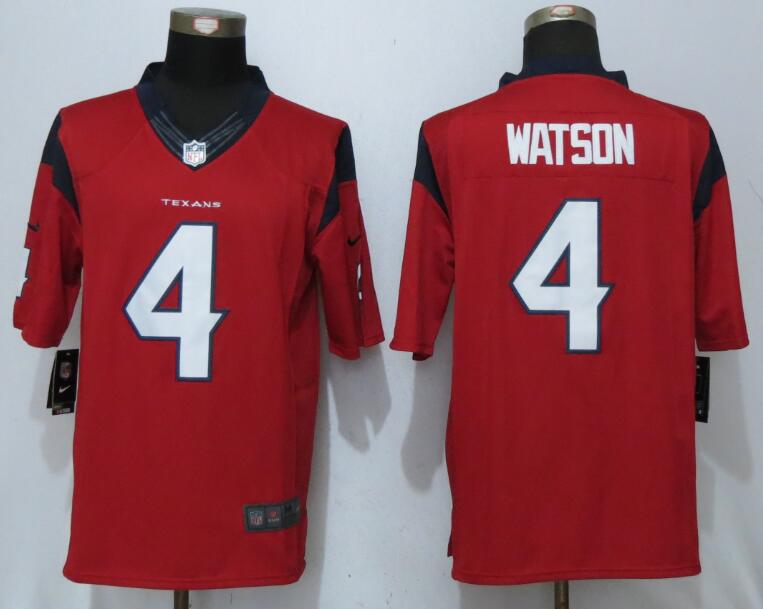 New Nike Houston Texans 4 Watson Red Limited Jersey