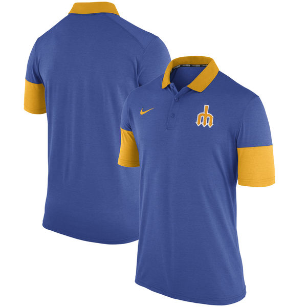 Mens Seattle Mariners Nike Royal Polo