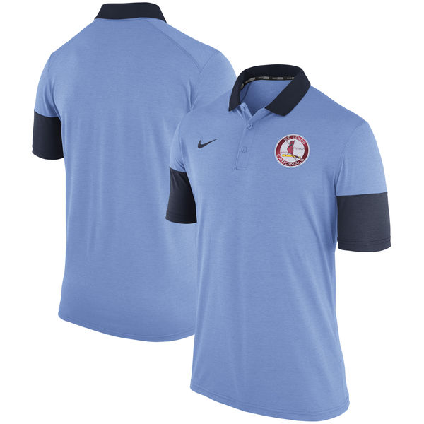 Mens St. Louis Cardinals Nike Light Blue Polo