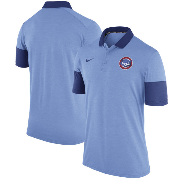 Mens Chicago Cubs Nike Light Blue Polo