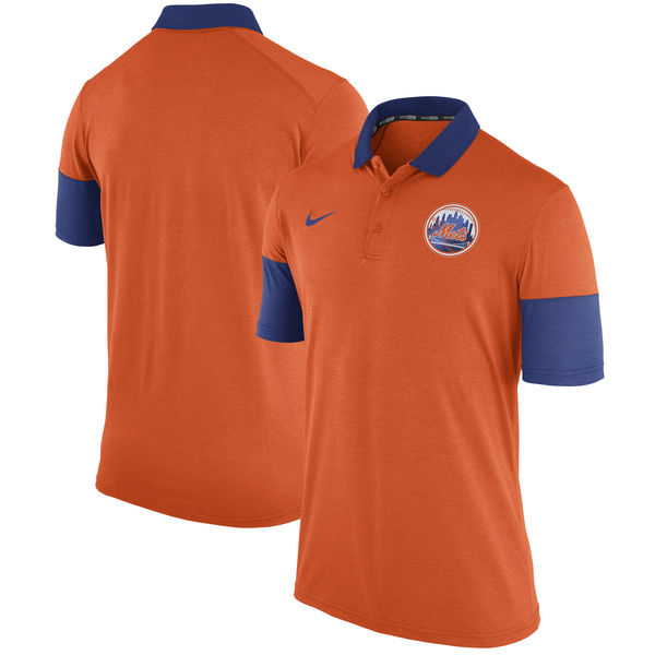 Mens New York Mets Nike Orange Polo