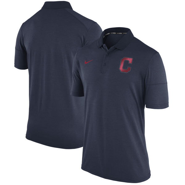 Mens Cleveland Indians Nike Navy Polo