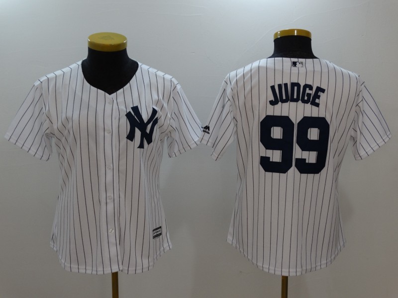 Womens MLB New York Yankees #99 Judge White Jersey