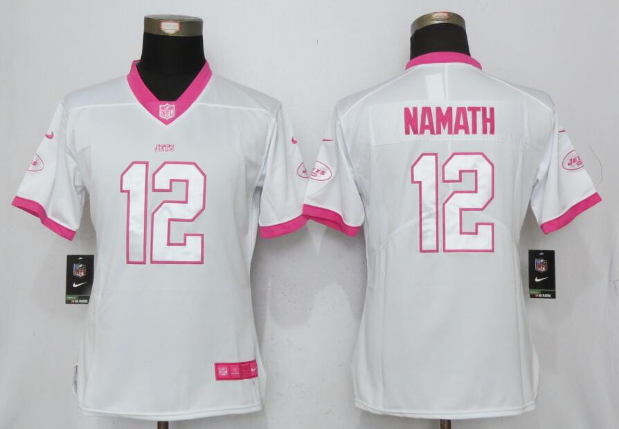Womens New York Jets #12 Namath Rush Fashion Jersey