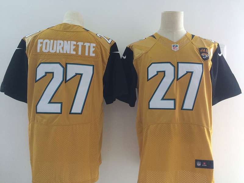 NFL Jacksonville Jaguars #27 Fournette Yellow Elite Jersey