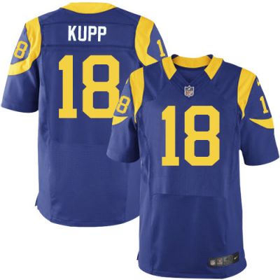 Nike Los Angeles Rams #18 Cooper Kupp Elite Blue NFL Jersey