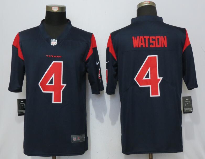 Nike Mens Houston Texans #4 Watson Navy Blue Color Rush Limited Jersey
