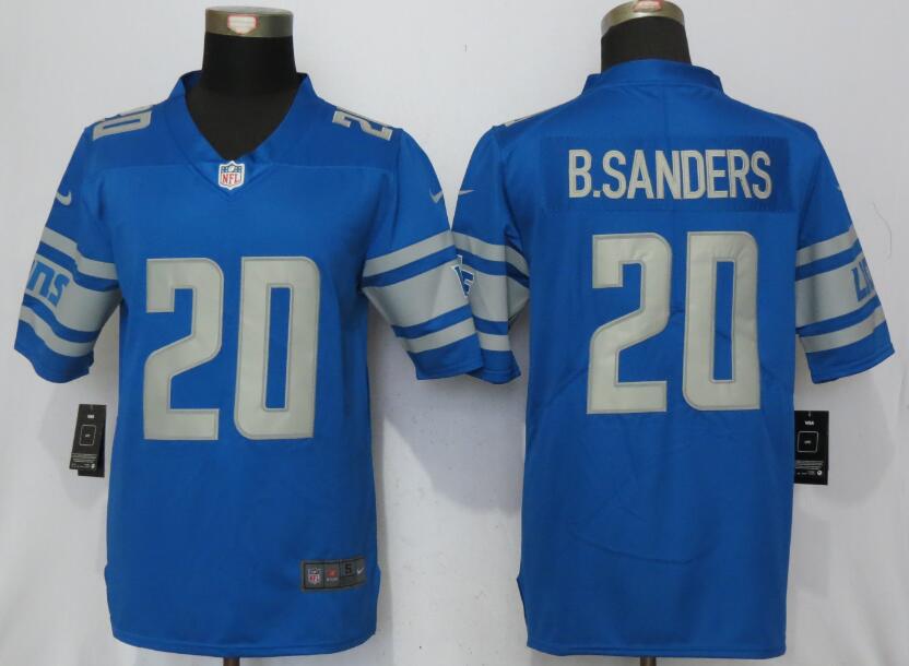 NFL Detroit Lions #20 B.Sanders Blue Vapor Untouchable Limited Player