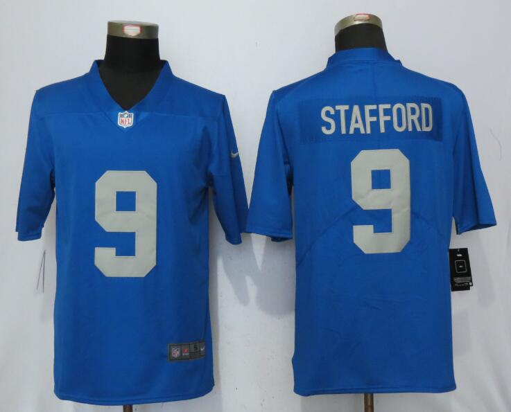 New Nike Detroit Lions #9 Stafford Blue Vapor Untouchable Limited Jersey