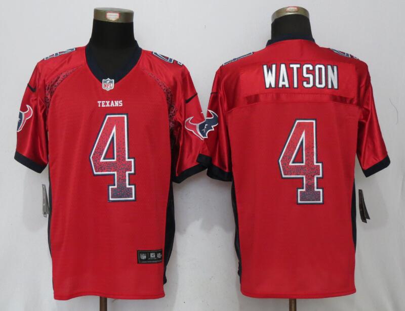 New Nike Houston Texans 4 Watson Drift Fashion Red Elite Jersey