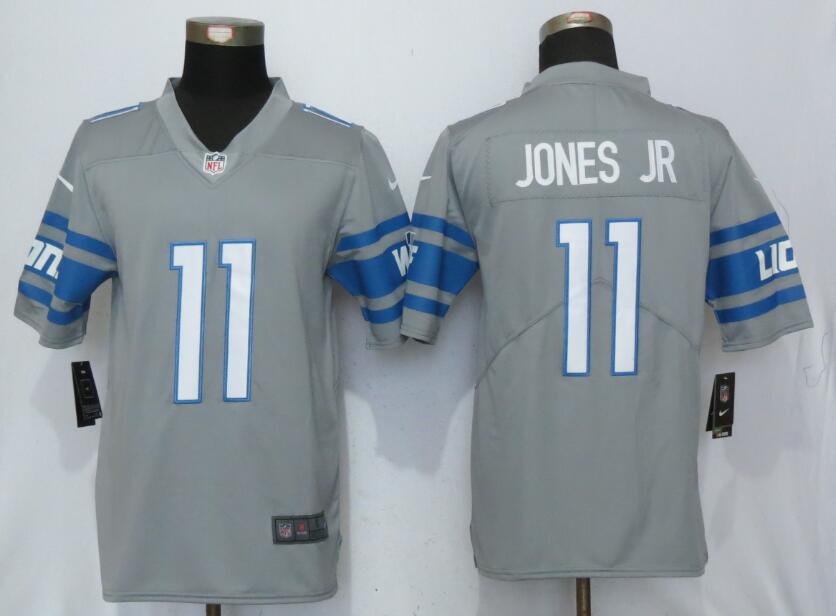 NFL Detroit Lions #11 Jones jr Color Rush Gray Limited Jersey