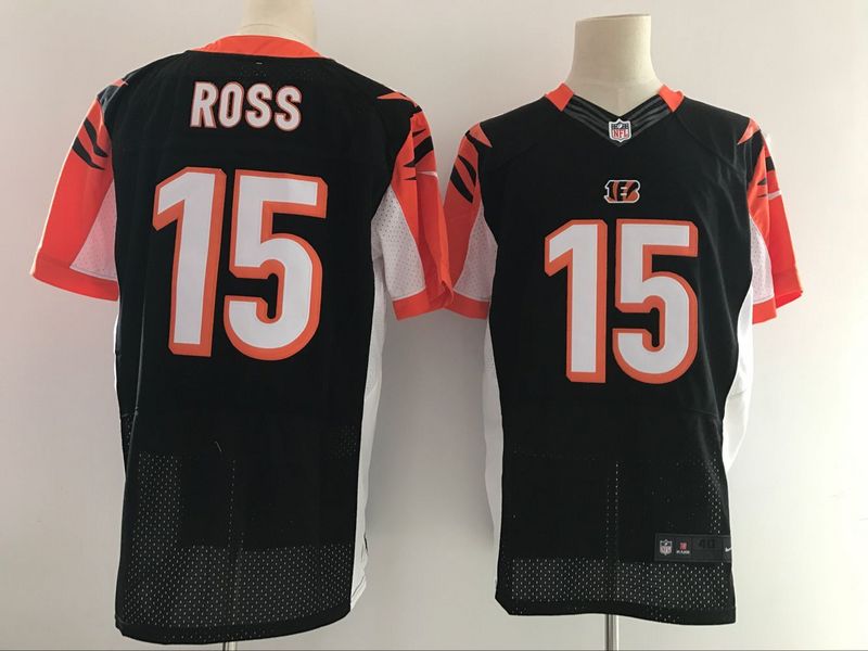 Nike Cincinnati Bengals #15 Ross Black Elite Jersey