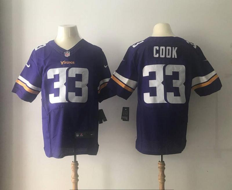 NFL Minnesota Vikings #33 Cook Purple Elite Jersey