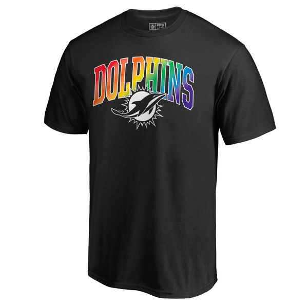 Mens Miami Dolphins NFL Pro Line by Fanatics Branded Black Big & Tall Pride T-Shirt