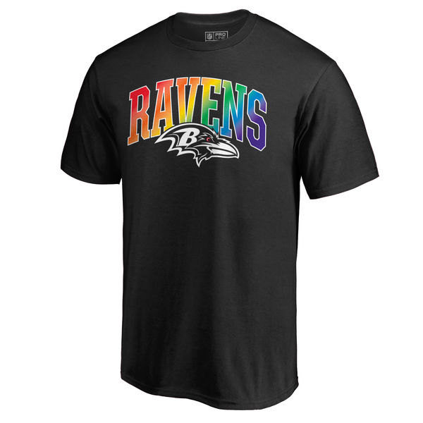 Mens Baltimore Ravens NFL Pro Line by Fanatics Branded Black Big & Tall Pride T-Shirt