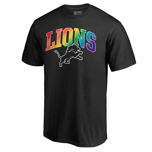 Mens Detroit Lions NFL Pro Line by Fanatics Branded Black Big & Tall Pride T-Shirt