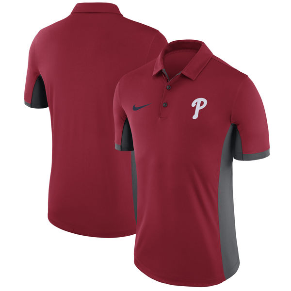Mens Philadelphia Phillies Nike Red Franchise Polo