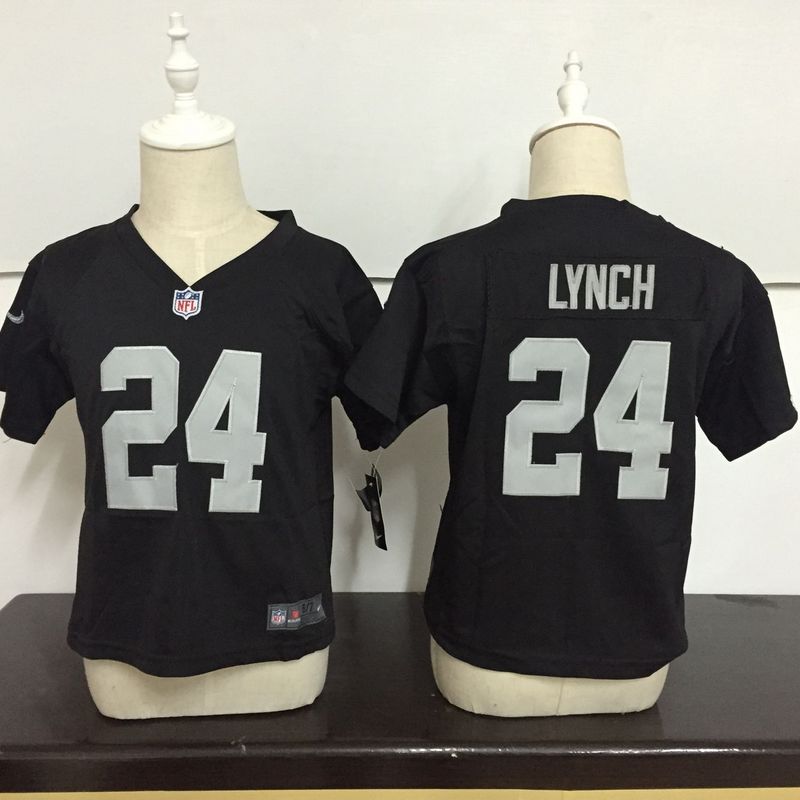 NFL Oakland Raiders #24 Lynch Black Kids Jersey 2-4T