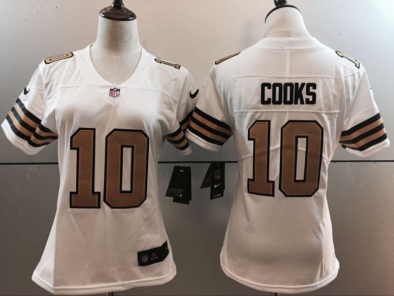 Womens NFL New Orleans Saints #10 Cooks White Jersey