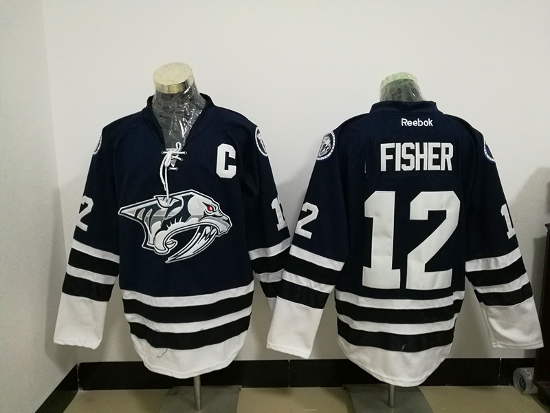 NHL Nashville Predators #12 Fisher D.Blue Jersey