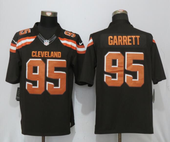 New Nike Cleveland Browns 95 Garrett Nike Brown 2017 Draft Pick Limited Jersey  