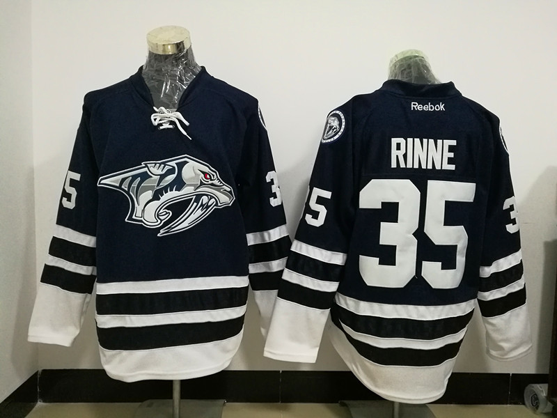 NHL Nashville Predators #35 Rinne D.Blue Jersey