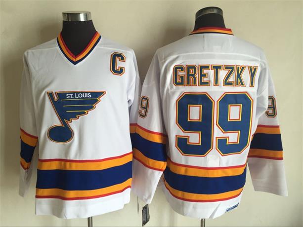 NHL St. Louis Blues #99 Gretzky White Jersey