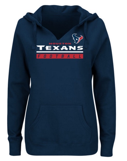 Houston Texans Majestic Womens Self-Determination Pullover Hoodie - Navy