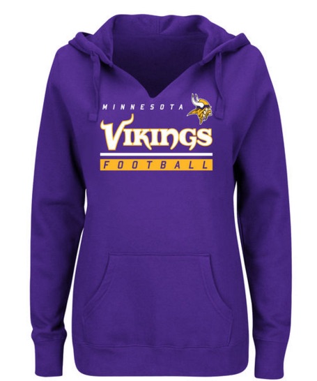 Minnesota Vikings Majestic Womens Self-Determination Pullover Hoodie - Purple 