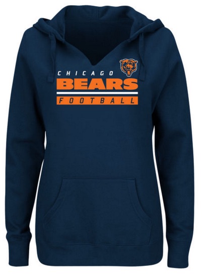 Chicago Bears Majestic Womens Self-Determination Pullover Hoodie - Navy 