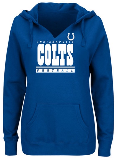 Indianapolis Colts Majestic Womens Self-Determination Pullover Hoodie - Royal