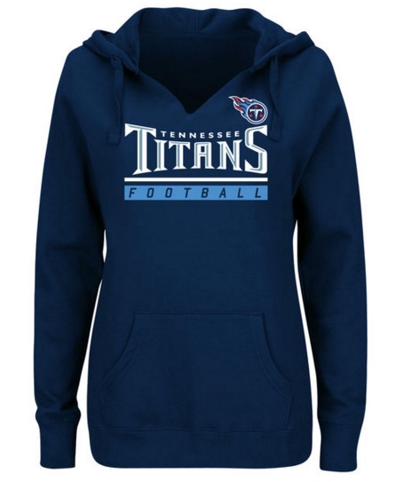 Tennessee Titans Majestic Womens Self-Determination Pullover Hoodie - Navy 