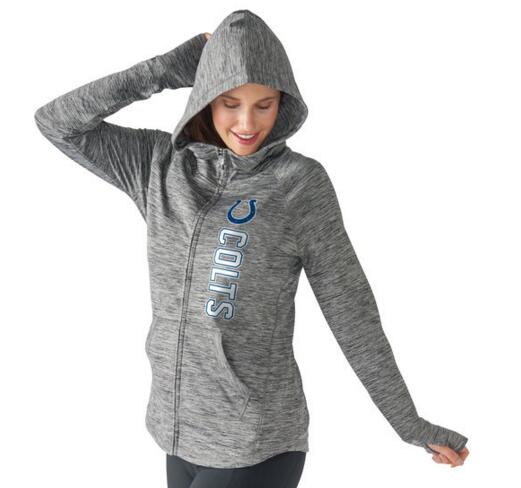 Indianapolis Colts G-III 4Her by Carl Banks Womens Recovery Full-Zip Hoodie - Heathered Gray 
