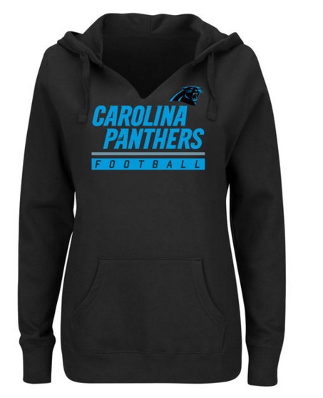 Carolina Panthers Majestic Womens Self-Determination Pullover Hoodie - Black 