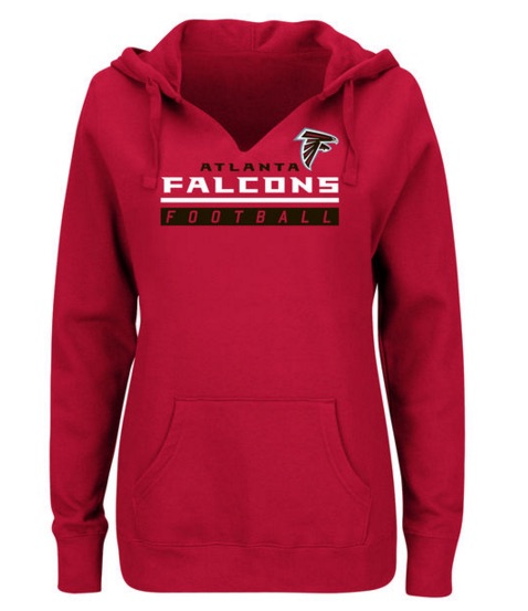 Atlanta Falcons Majestic Womens Self-Determination Pullover Hoodie - Red