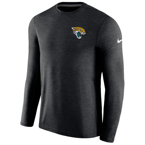 Mens Jacksonville Jaguars Nike Black Coaches Long Sleeve Performance T-Shirt