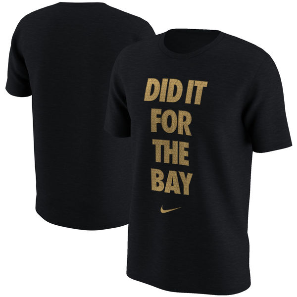 Golden State Warriors Nike 2017 NBA Finals Champions Did It For The Bay T-Shirt - Black