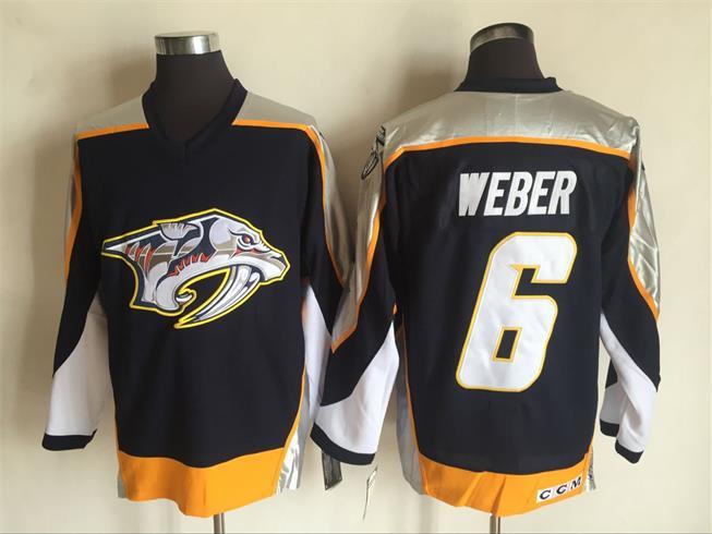 NHL Nashville Predators #6 Weber Black Jersey