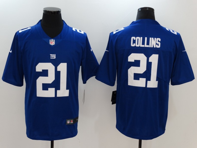 Nike New York Giants #21 Collins Blue Game Jersey