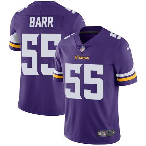 Kids NFL Minnesota Vikings #55 Barr Purple Jersey