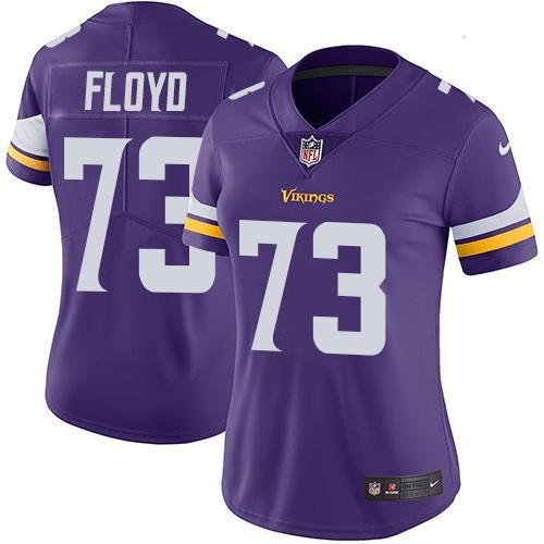 Womens NFL Minnesota Vikings #73 Floyd Purple Jersey